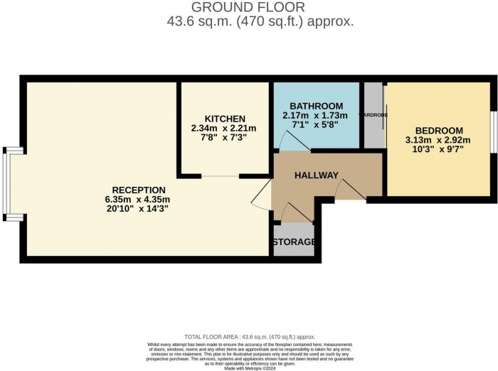 Floorplan for Cairo Road, London