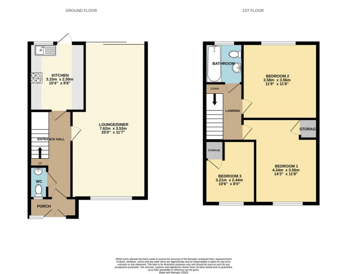 Floorplan for Perrysfield Road, Cheshunt