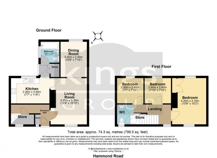 Floorplan for Hammond Road, Enfield