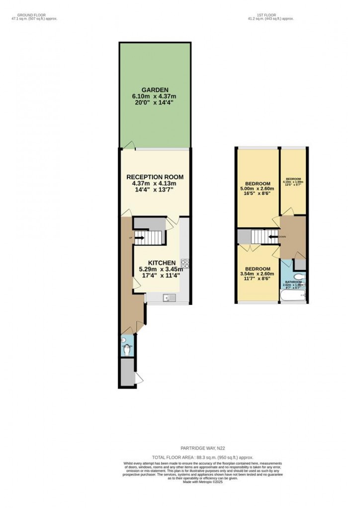 Floorplan for Partridge Way, London