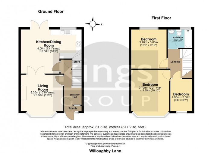 Floorplan for Willoughby Lane., London