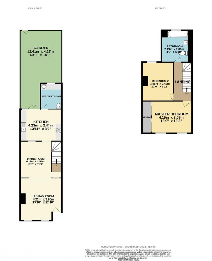 Floorplan for Rosebery Avenue, London