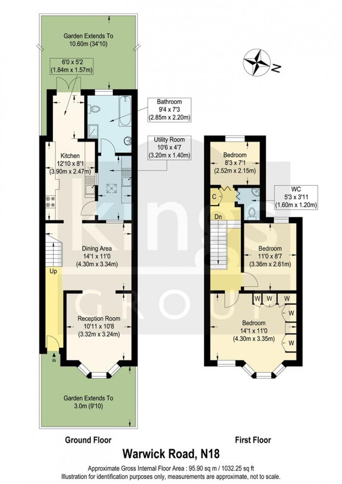 Floorplan for Warwick Road, Edmonton, N18