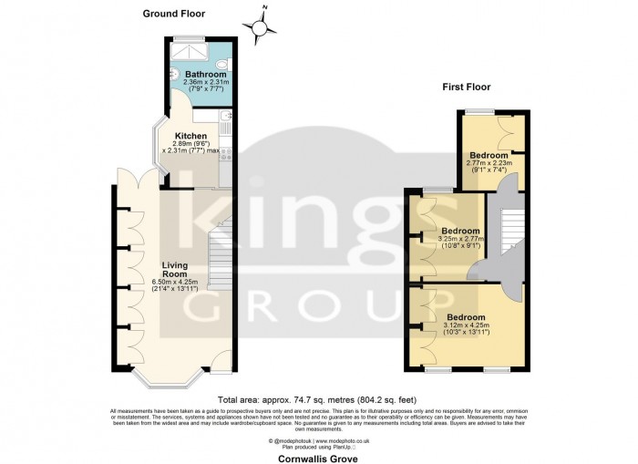 Floorplan for Cornwallis Grove, Edmonton, N9