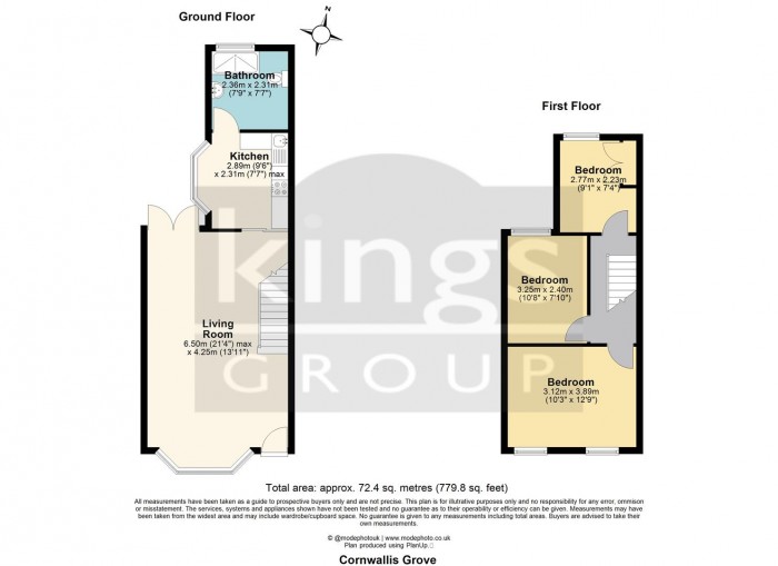 Floorplan for Cornwallis Grove, Edmonton, N9