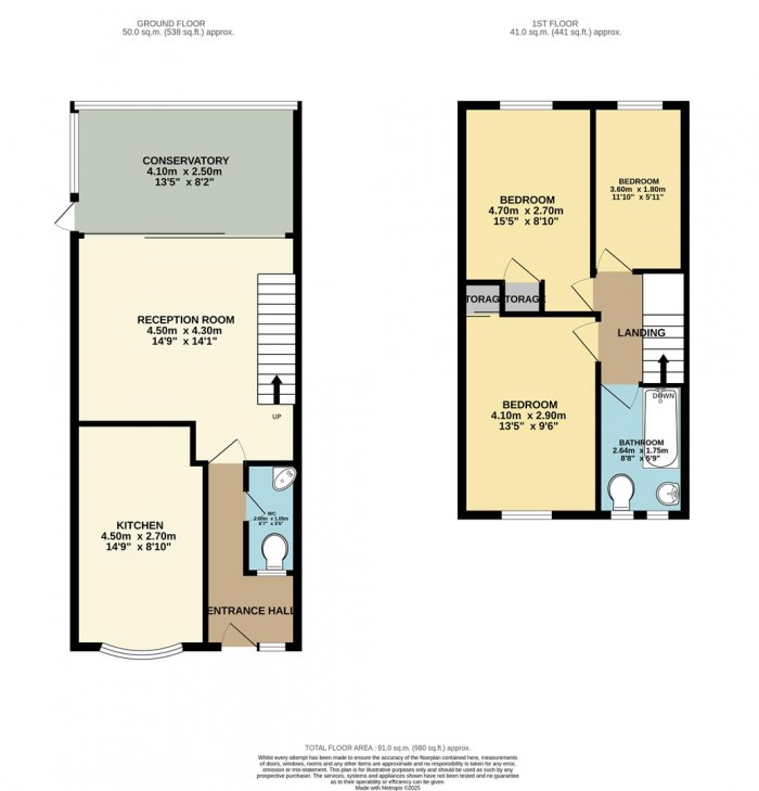 Floorplan for Evelyn Road, London