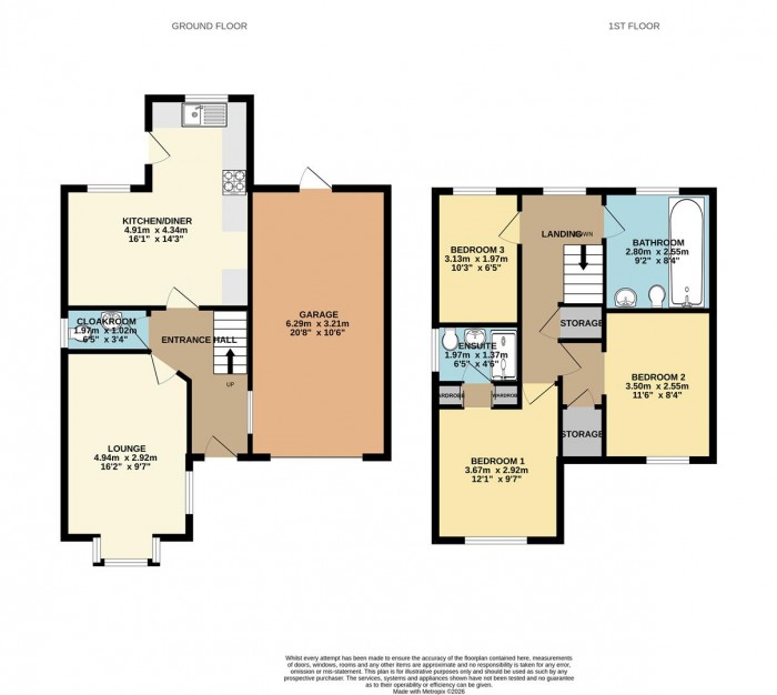 Floorplan for Doulton Close, Church Langley