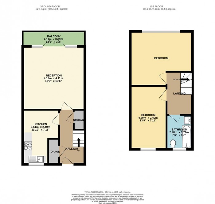 Floorplan for St. Stephens Close, London
