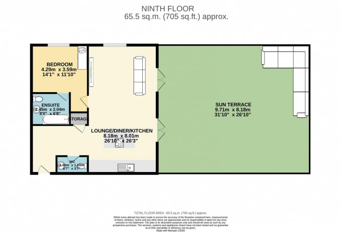 Floorplan for Godfrey House, Edinburgh Gate, Harlow