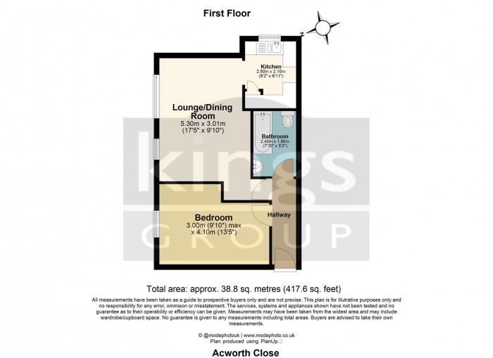 Floorplan for Acworth Close, Edmonton, N9
