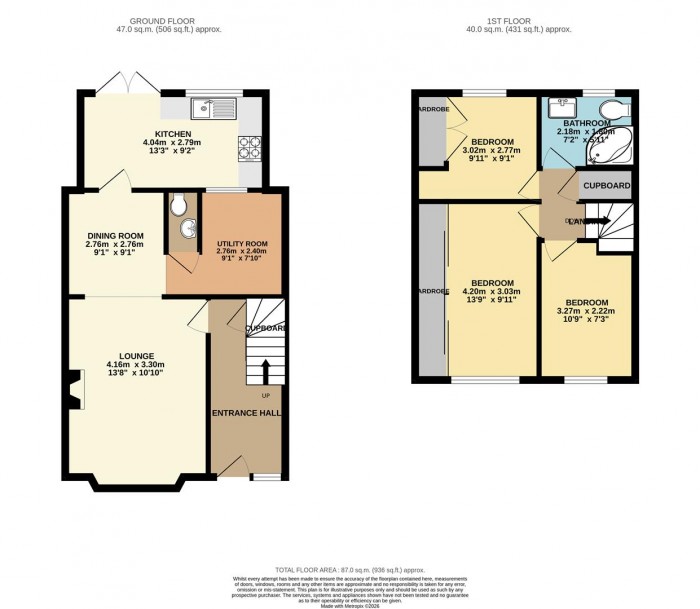 Floorplan for Monoux Grove, Walthamstow