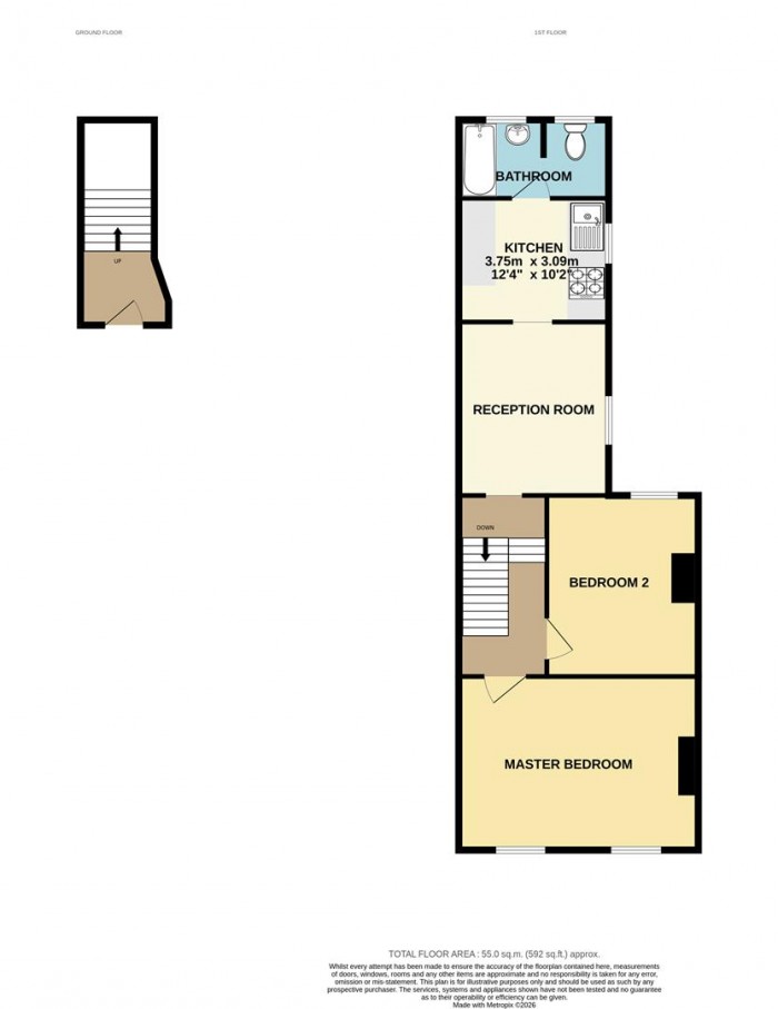 Floorplan for Beaconsfield Road, London