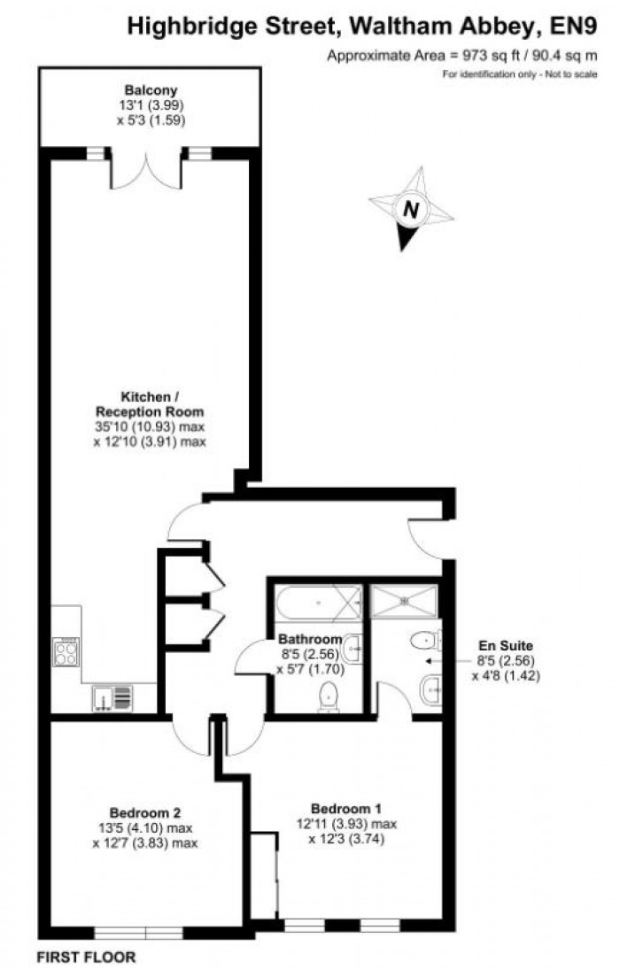 Floorplan for Highbridge Street, Waltham Abbey