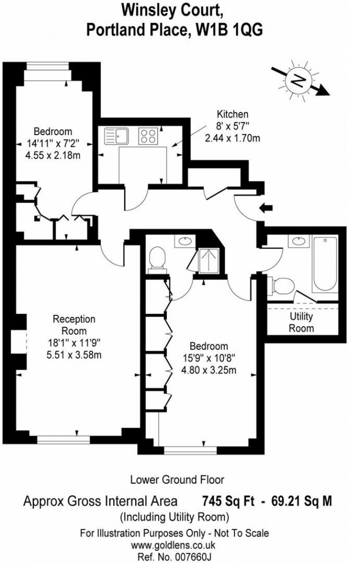Floorplan for Portland Place, London