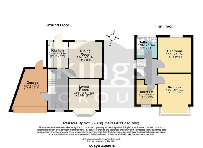 Floorplan for Boleyn Avenue, Enfield