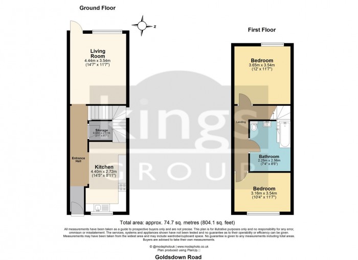 Floorplan for Goldsdown Road, Enfield