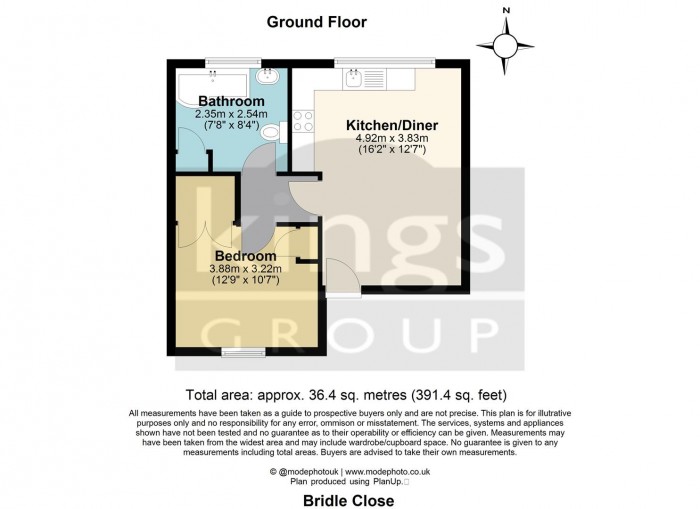 Floorplan for Bridle Close, Enfield