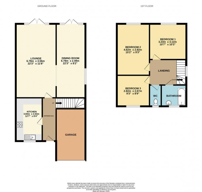 Floorplan for Headingley Close, Cheshunt, Waltham Cros