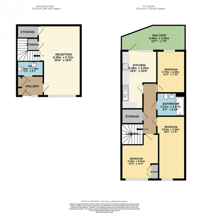 Floorplan for Beaumans Drive, London
