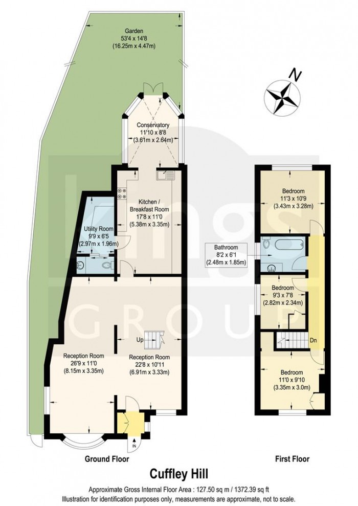 Floorplan for Cuffley Hill, Goffs Oak, Waltham Cross