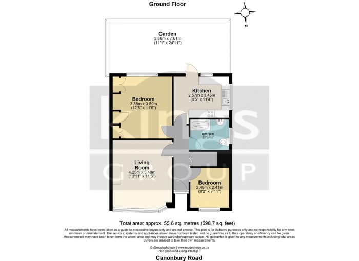Floorplan for Canonbury Road, Enfield