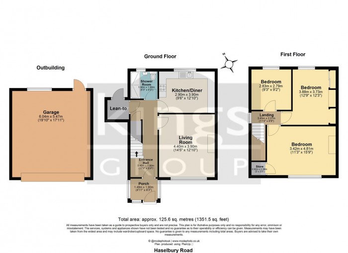 Floorplan for Haselbury Road, Edmonton, N9