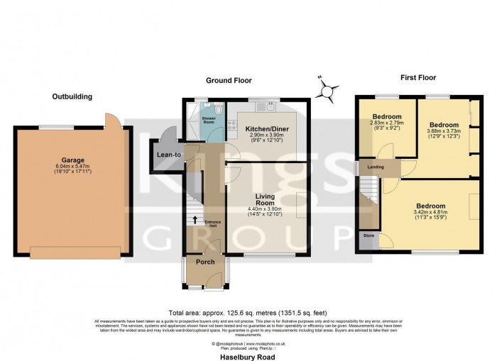 Floorplan for Haselbury Road, Edmonton, N9