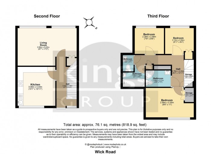 Floorplan for 175a Wick road