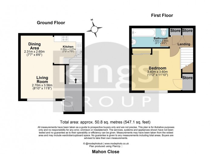 Floorplan for Mahon Close, Enfield