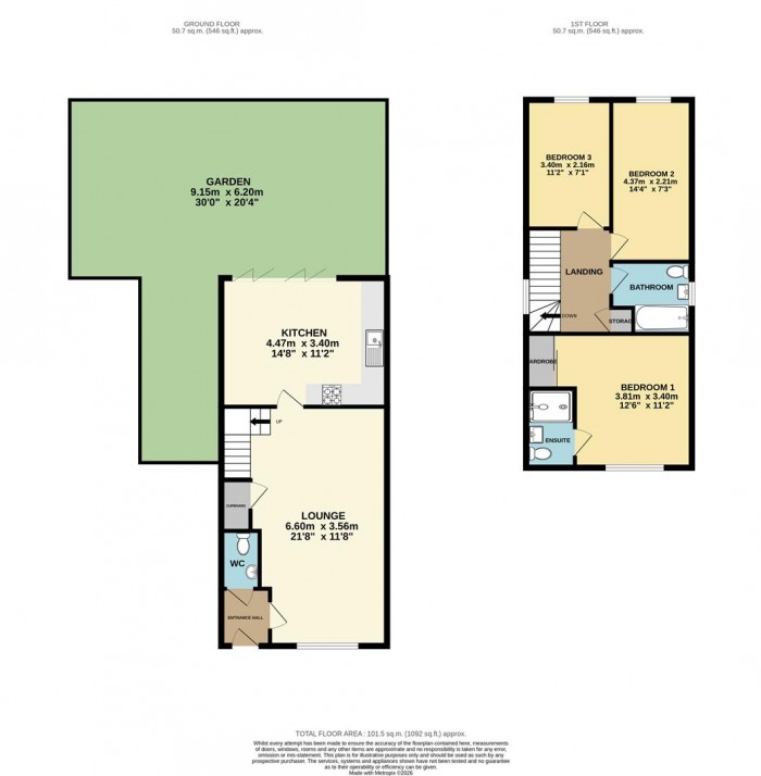 Floorplan for Markwick Avenue, Cheshunt, Waltham Cross