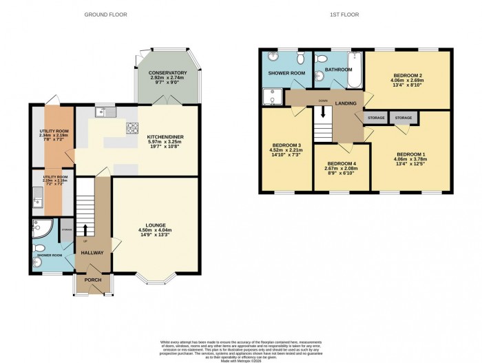 Floorplan for Seaforth Drive, Waltham Cross
