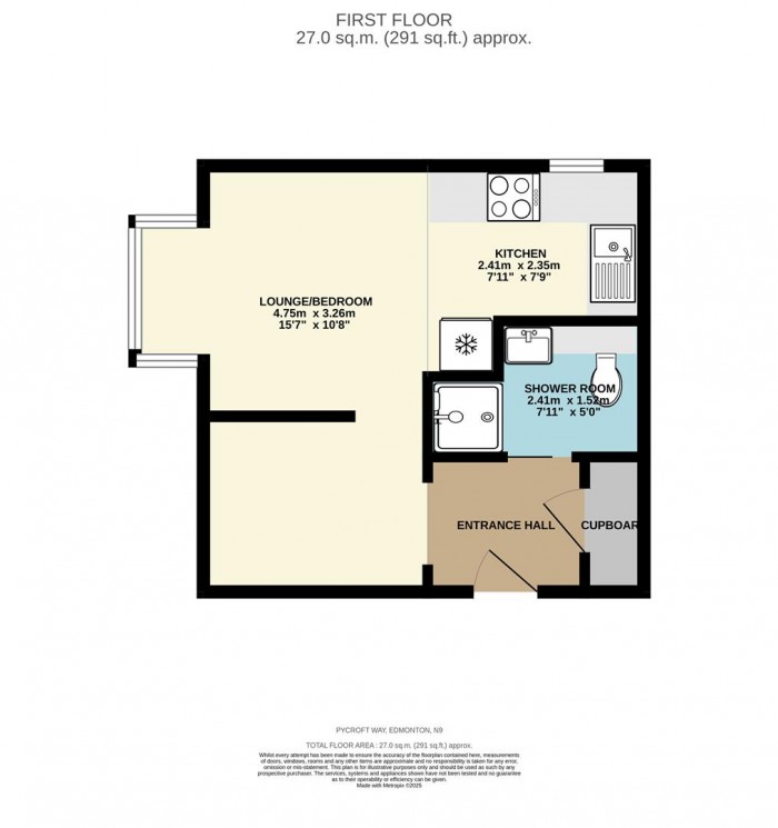Floorplan for Pycroft Way, Edmonton, N9