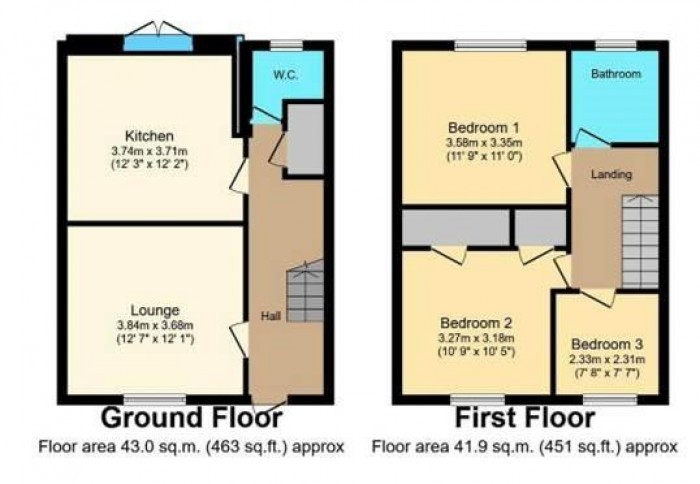 Floorplan for Monksbury, Harlow