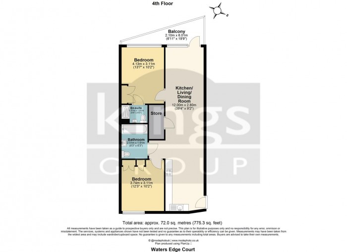 Floorplan for Yeo Street, London