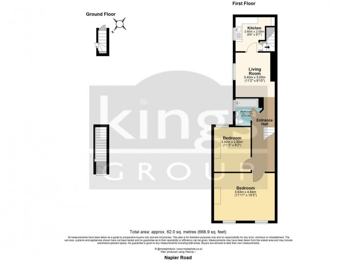 Floorplan for Napier Road, London