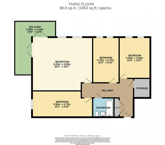 Floorplan for Thornbury Way, London