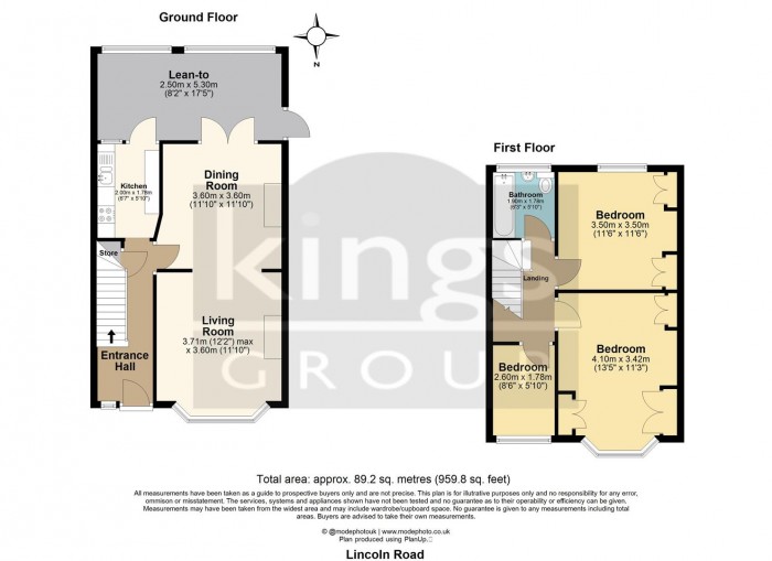 Floorplan for Lincoln Road, Enfield