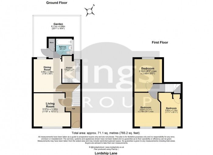 Floorplan for Lordship Lane, London