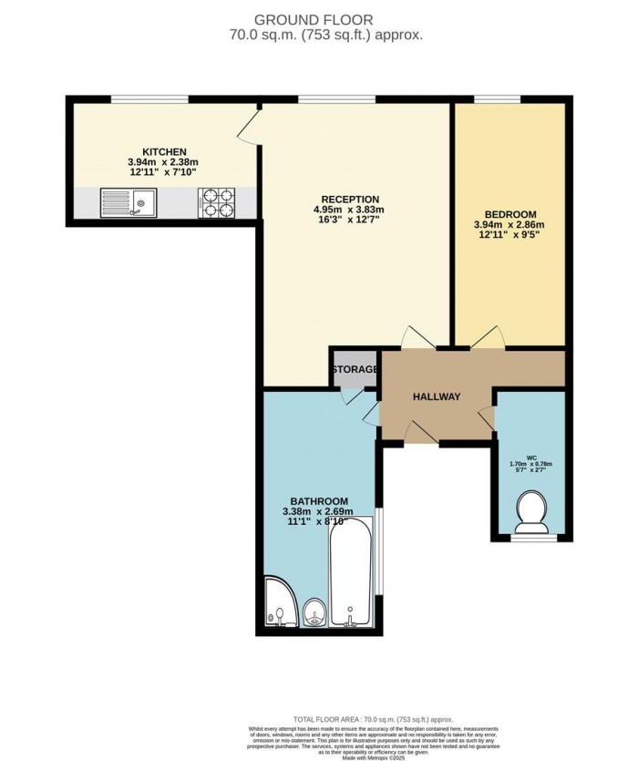 Floorplan for Pritchards Road, London