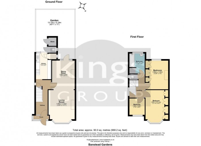 Floorplan for Banstead Gardens, Edmonton, N9