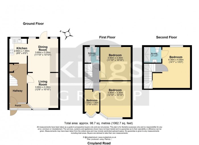Floorplan for Croyland Road, Edmonton, N9