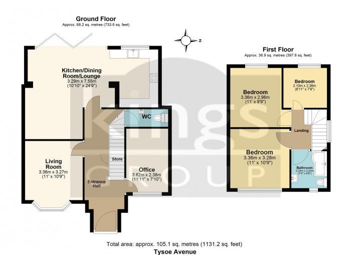 Floorplan for Tysoe Avenue, Enfield London