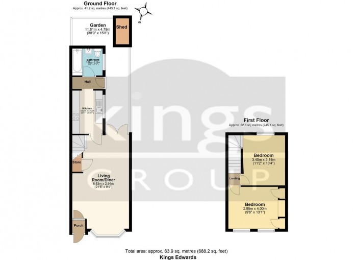 Floorplan for King Edwards Road, Enfield London