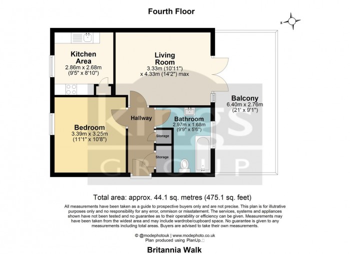 Floorplan for Britannia Walk, London