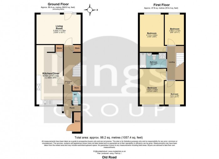 Floorplan for Old Road, Enfield
