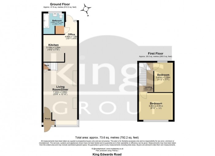 Floorplan for King Edwards Road, Enfield London