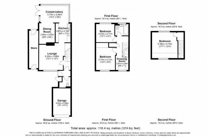 Floorplan for Pinnacles, Waltham Abbey
