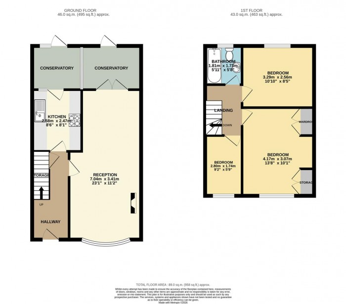 Floorplan for Penrhyn Avenue, London