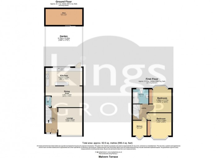Floorplan for Malvern Terrace, Edmonton, N9
