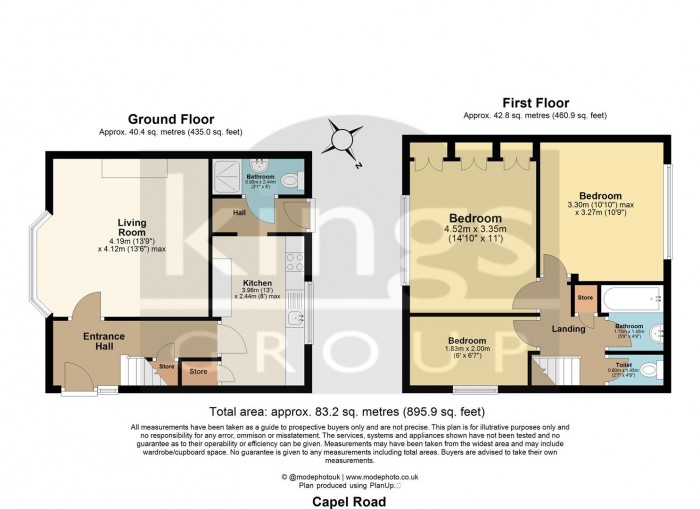 Floorplan for Capel Road, Enfield